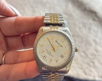 Sharp Two Tone Quartz Watch