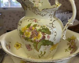 Victorian Wash Basin and Pitcher Set (priced individually)