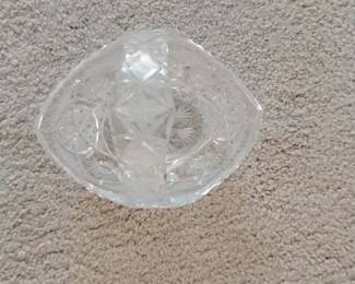 Cut Glass Crystal Basket