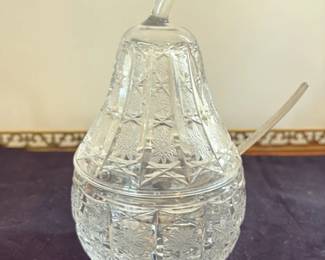Antique cut Crystal Pear-Shaped Decanter