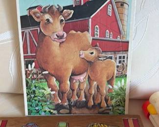 Vintage wooden Peg Puzzles (Farm, Circus, Traffic, Vehicles)