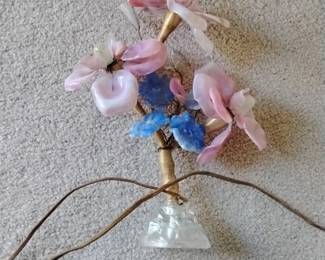 Vintage Glass Flower Lamp