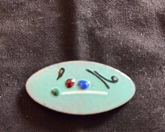 Mid Century Modern Enamel Brooch