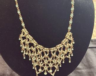 Art Deco Style Crystal Chocker Necklace