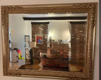 Gold finished mirror