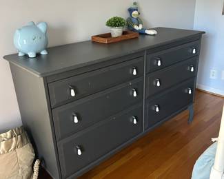 Dresser gray 6 drawers $100