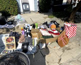 bread maker, Christmas tree, Christmas decorations, 511 backpack, Lululemon backpack, Lululemon drawstring, fan, water bottles, Christmas door mat