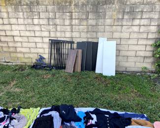 TV mount, wooden planks