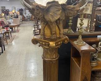 Floor Lamp w/Elephants