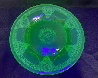Federal Glass Uranium Salad Plate