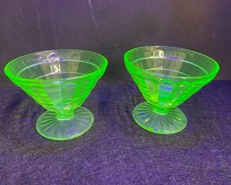 Block Optic Sherbets -Vaseline