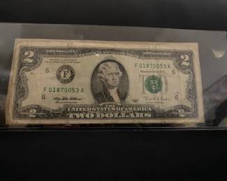 2- Two Dollar Bills
