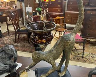 Bronze Monkey w/Marble Base