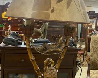 Table Lamp w/Monkey