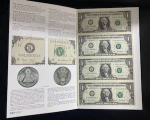 Sheet 4 Uncut Dollar Bills