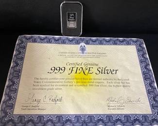 1/4 Ounce Silver Bar