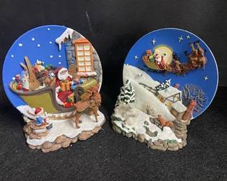 Pair Plates w/Holders