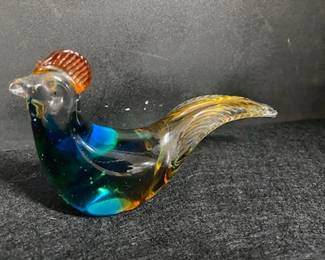 Small Art Glass Bird