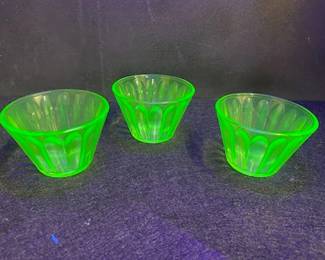 Hazel Atlas Custard Bowls- Vaseline