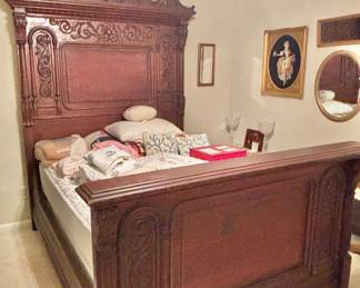 Victorian Queen Size High Back Bed