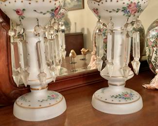 Pair of Victorian Lusters