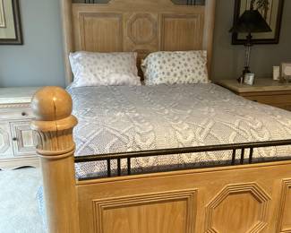 Queen bed complete with mattress and box spring 