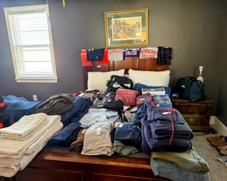 Clemson, Newberry College, Columbia College items. Scarfs, bedding, tshirts, artwork, lamps.