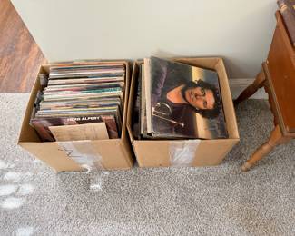 Albums to include The Beatles, Neal Diamond, Star Wars, Stevie Wonder, Billy Joel, Elton John, Willie Nelson, ABBA, Bread, Blondie, and more! Side Table with flip top