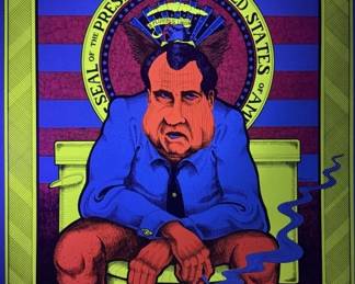 Nixon Things Could Be Worse Blacklight Poster 1971