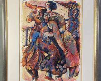 Theo Tobiasse Signed Serigraph Le Ceil est Etroit