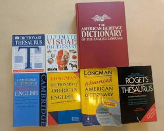 EAT143- Lot of Dictionaries & Thesauruses
