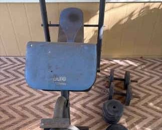 EAT007 Pure Fitness weight bench With Dumbbells And Weights