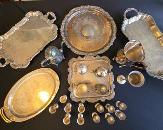EAT012 - Collection of Miscellaneous Silver Plated Platters 