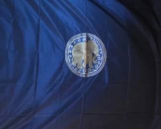 EAT291 - Large Thailand Tapestry in Blue & Gold