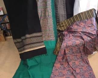 EAT266 - Collection of Thai Sari and Shoulder Wraps