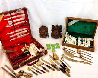 EAT088- Antique Siam 1930’s-40’s Silverware And Decor 