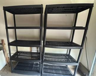 EAT166 Two Five-Tier Plastic Shelving Units