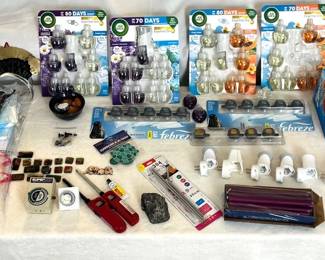 EAT025- Mystery Useful Household Goods Lot! Air Fresheners New In Box, Kitchen Items 