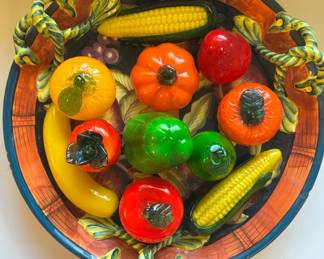 EAT006 - Decorative Glass Fruits And Vegetables