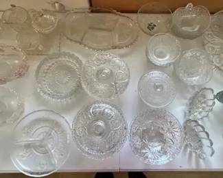 EAT059 - Beautiful Lot of Assorted Vintage Crystal Cut Glassware
