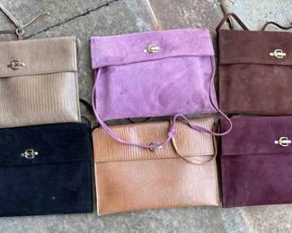 EAT079 6 Leather Shoulder Purses By Jerri Bags LTD.