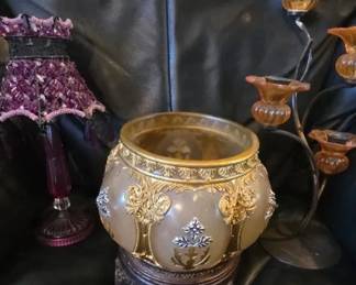 EAT359 - Two Candle Holders and A Vase 