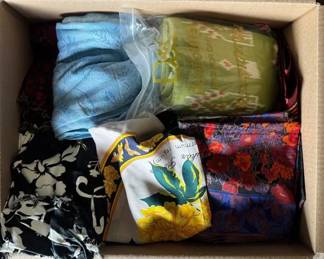 EAT222 - Multi lot of Assorted Fabrics and Scarves