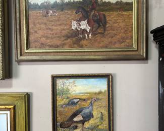 Fine Art, Horses, Cows, Turkeys
