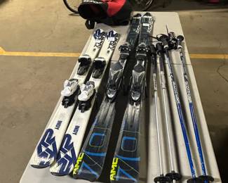 Skis and poles