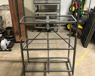 Foldable, metal racks