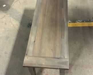 Light wood bench