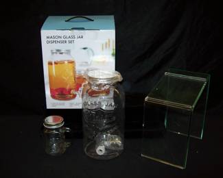 Mason Glass Jar Dispenser Set