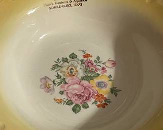 ADVERTISING BOWL FROM HAJEKS HARDWARE