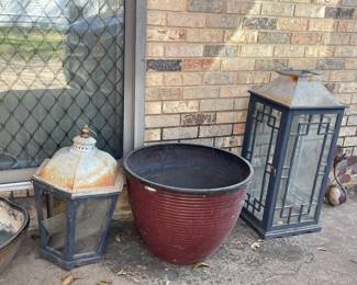 PLANTERS, OUTDOOR CANDLE HOLDERS